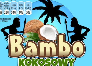 Nowość. Blok czekoladowy Bambo o smaku kokosowym.