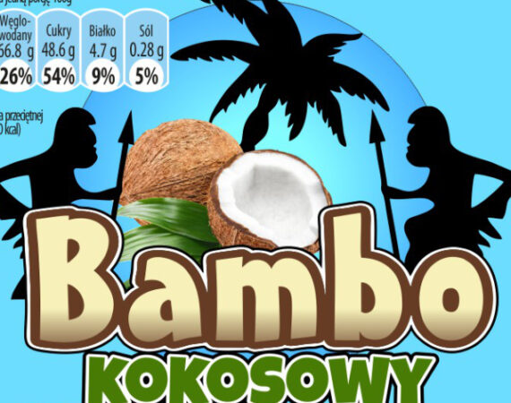 Nowość. Blok czekoladowy Bambo o smaku kokosowym.